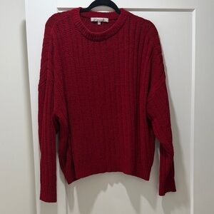 Lovers + Friends Rich Red Crew Neck Sweater